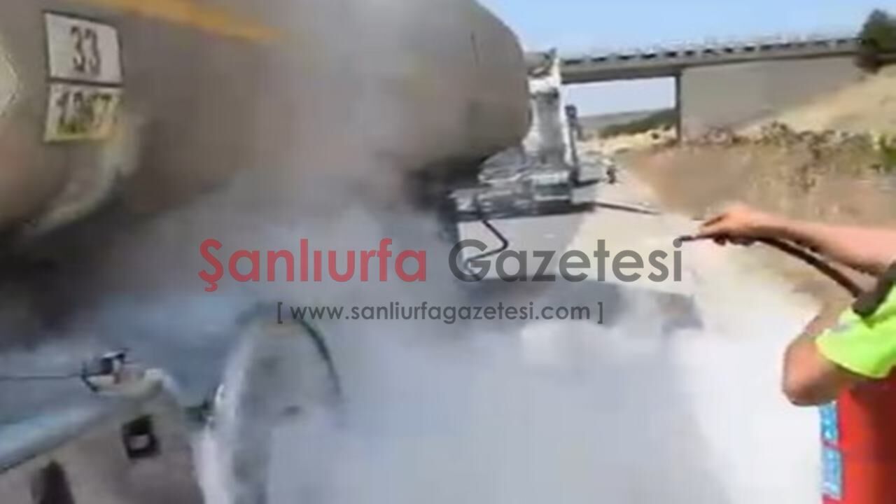 Şanlıurfa’da Fuel-Oil Yüklü Tankerde Yangın Paniği: Jandarma