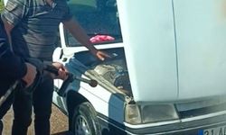 Siverek’te Seyir Halindeki Araç Alev Alev Yandı