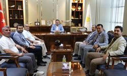 Başkan Mehmet Doğan Yetim, ŞURGİYAD Heyetiyle Bir Araya Geldi