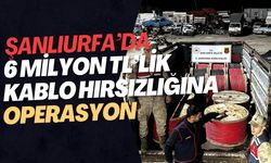 Şanlıurfa’da 6 Milyon TL’lik Kablo Hırsızlığına Operasyon!