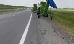 Yola Düşen Helezon, Siirt Karayolunda Panik Yarattı!