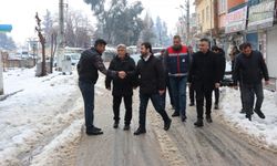 Ceylanpınar’da Kar Temizleme Çalışmaları Yerinde İncelendi