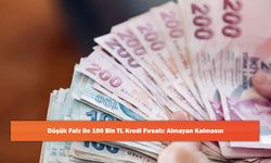 Düşük Faiz ile 100 Bin TL Kredi Fırsatı: Almayan Kalmasın