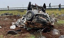 Şanlıurfa Siverek’te Kamyonet Şarampole Devrildi