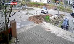 Şanlıurfa'da aracın dereye uçtuğu anlar güvenlik kamerasına yansıdı