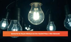 Şanlıurfa’da Hayatı Etkileyecek Dev Kesinti Planı 3 Gün Sürecek!