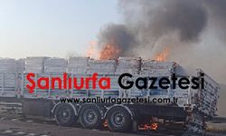 Viranşehir-Şanlıurfa Karayolunda Un Yüklü TIR’da Yangın