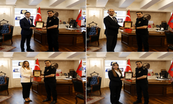 Şanlıurfa Emniyetinde tayini çıkan dört emniyet mensubuna teşekkür plaketi