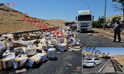 Şanlıurfa'da Sıvı Yağ Yüklü Tır Devrildi, Sürücü Yaralandı