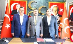 MHP Milletvekili Özyavuz'dan İl Başkanı Osman Mutlu'ya hayırlı olsun ziyareti