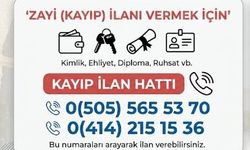 Şanlıurfa'da zayii (kayıp) ilanlarınızı nasıl verebilirsiniz ?