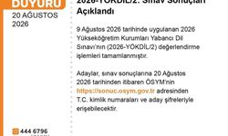 YÖKDİL/2 sonuçları açıklandı