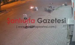 Şanlıurfa’da Çarpışmanın Ardından Motosiklet Alev Aldı! Kaza Kamerada