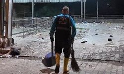 Haliliye Belediyesi'nden semt pazarlarının ardından yoğun temizlik mesaisi