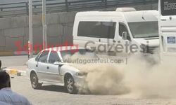 Şanlıurfa’da seyir halindeki otomobil alev alev yandı!