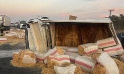 Şanlıurfa-Mardin Yolunda Korkutan Anlar: Samanlar Yola Savruldu