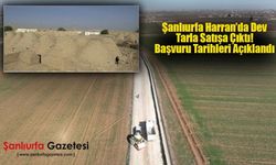 Şanlıurfa Harran’da Dev Tarla Satışa Çıktı! Başvuru Tarihleri Açıklandı