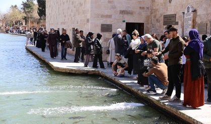 Şanlıurfa’da Hafta Sonu Balıklıgöl Yoğunluğu