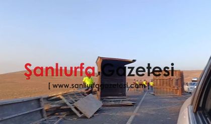 Şanlıurfa'da kontrolden çıkan TIR hurdaya döndü, sürücü ağır yaralandı!