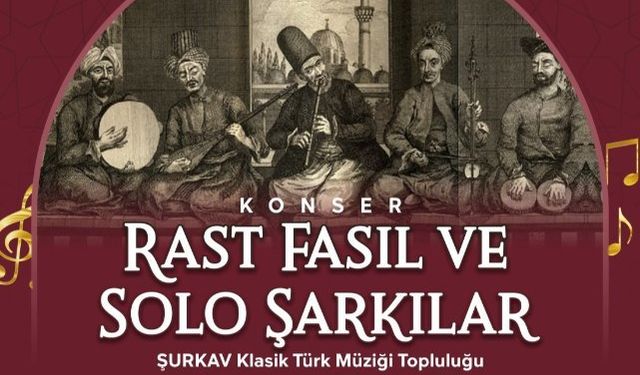 ŞURKAV Türk sanat müziği konseri düzenliyor