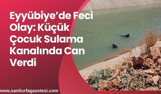 Eyyübiye’de Feci Olay: Küçük Çocuk Sulama Kanalında Can Verdi