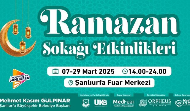 Şanlıurfa’da Ramazan Coşkusu Fuar Merkezi’nde Yaşanacak