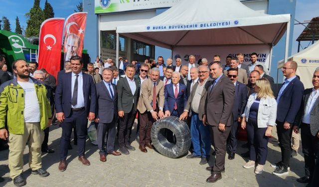 Bursa Büyükşehir Belediyesi'nden Çiftçiye Ücretsiz Sulama Borusu Desteği
