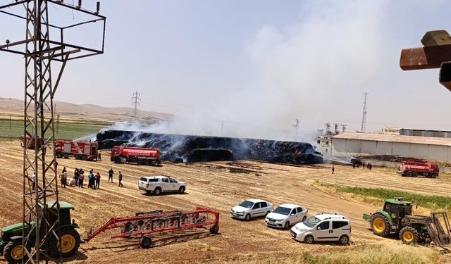Şanlıurfa Yusuf Köyü'nde Saman Yangını: 8 Araçla Müdahale