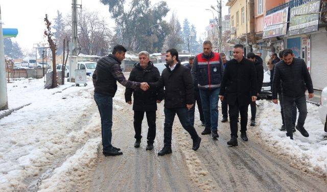 Ceylanpınar’da Kar Temizleme Çalışmaları Yerinde İncelendi