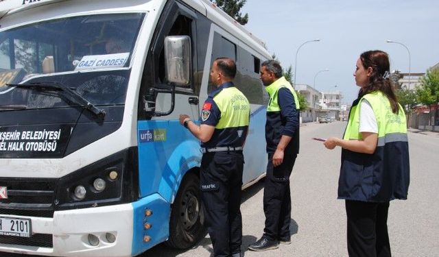 Şanlıurfa’da Toplu Taşımaya Sıkı Denetim