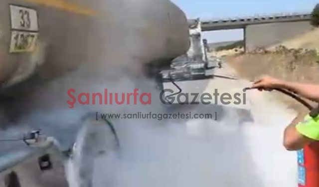 Şanlıurfa’da Fuel-Oil Yüklü Tankerde Yangın Paniği: Jandarma Felaketi Önledi