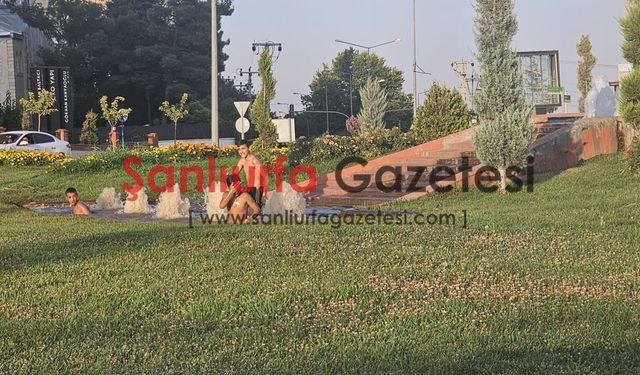 Şanlıurfa’da çocukların tehlikeli serinleme oyunu!