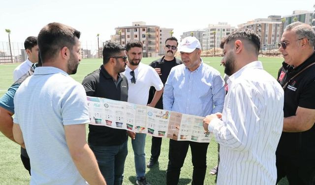 Şanlıurfa’da yeni futbol sahası için geri sayım; Başkan Çiftçi'den yerinde inceleme