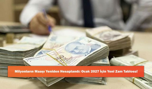 Milyonların Maaşı Yeniden Hesaplandı: Ocak 2027 İçin Yeni Zam Tablosu!