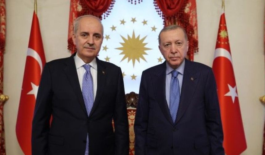 Cumhurbaşkanı Erdoğan, TBMM Başkanı Kurtulmuş’u Dolmabahçe’de Kabul Etti!