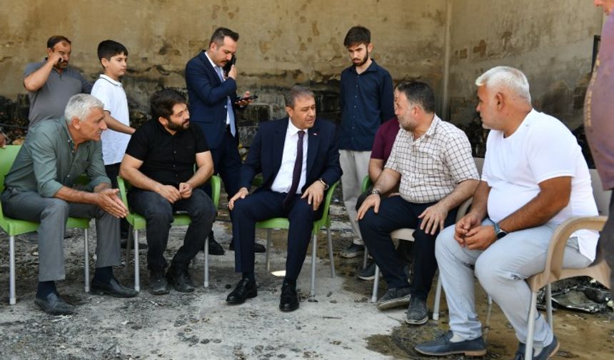 Şanlıurfa Valisi Şıldak Yangın Bölgesinde: Esnafımızın Yanındayız