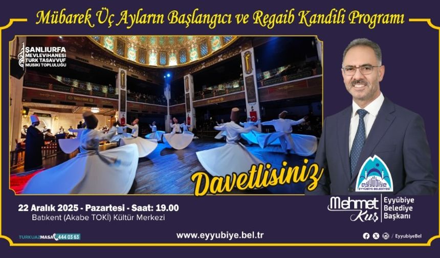 Şanlıurfa Eyyübiye’de Üç Aylar Maneviyatla Karşılanıyor!
