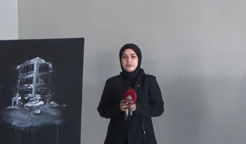 Şanlıurfa'da Ayşe Çiçek, 6 Şubat Depremi Anısına Sergi Açtı