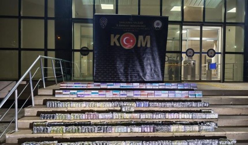 Şanlıurfa KOM Ekiplerinden Kaçak Sigara ve Tütün Baskını!