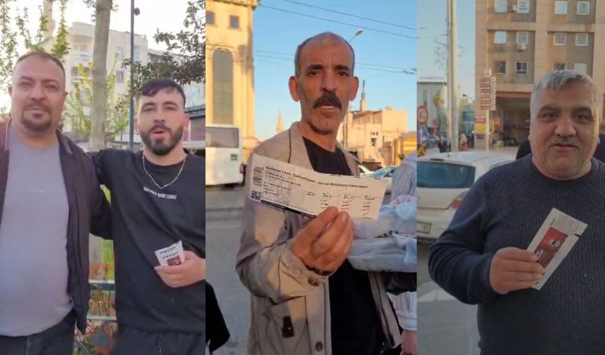 Şanlıurfaspor Maçı Öncesi taraftarlar vatandaşlara bilet dağıttı