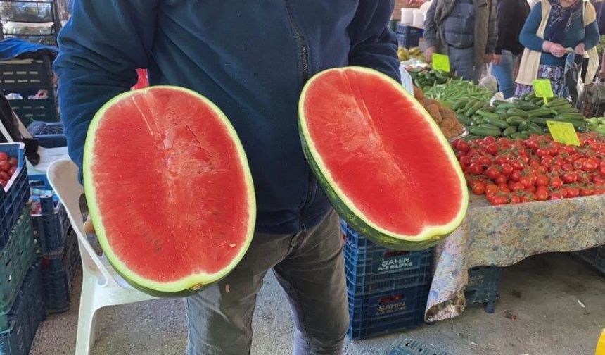 Mersin’de Sezonun İlk Karpuzları Dilim Dilim Satışa Sunuldu