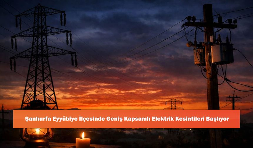 Şanlıurfa Eyyübiye İlçesinde Pazartesi Günü Geniş Kapsamlı Elektrik Kesintileri Başlıyor