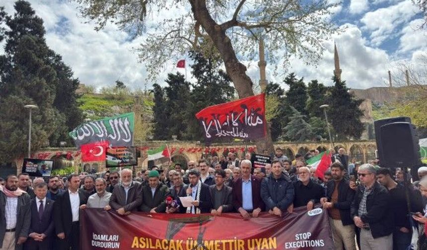 İsrail’in Filistinlilere İdam Uygulaması Şanlıurfa’da Protesto Edildi