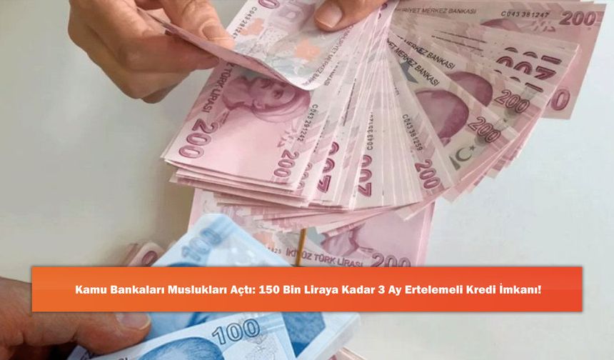 Kamu Bankaları Muslukları Açtı: 150 Bin Liraya Kadar 3 Ay Ertelemeli Kredi İmkanı!