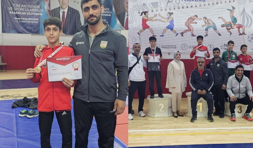 Şanlıurfalı Devran Eşkili güreş'te Türkiye şampiyonu oldu