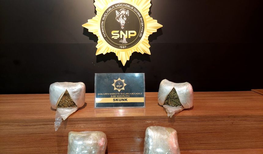 Şanlıurfa’da durdurulan otomobilde uyuşturucu çıktı