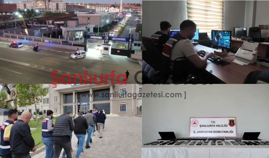Şanlıurfa’da jandarma 5 milyar 800 milyonluk bahis vurgununu çökertti: 61 gözaltı