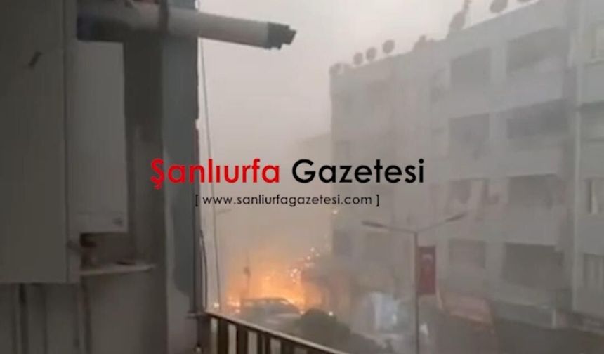 Birecik’te Fırtına sonra trafo bomba gibi patladı