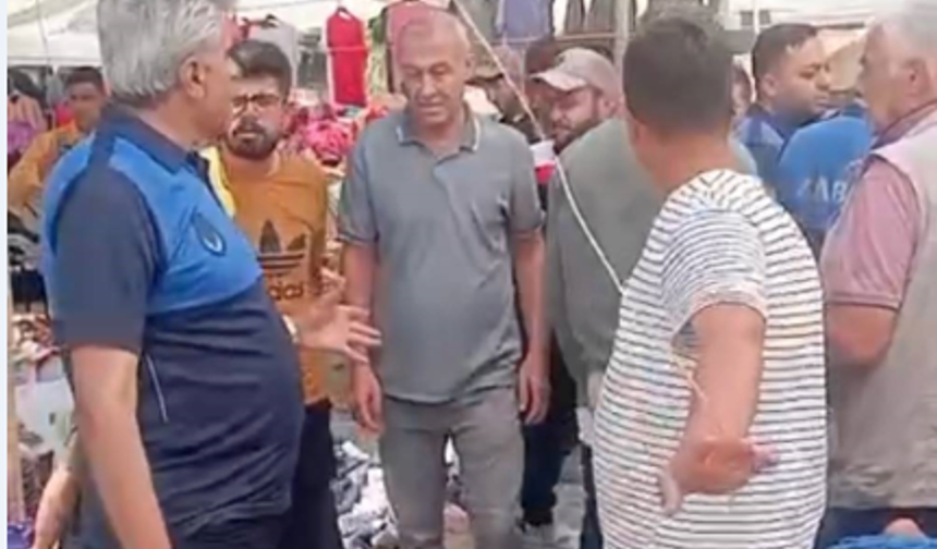 Şanlıurfa Ceylanpınar’da Pazarda Zabıta İle Esnaf Arasında Gerginlik