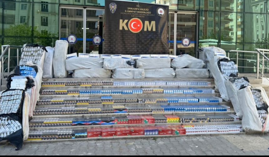 Şanlıurfa Otoyolu’nda 3,5 Milyon TL’lik Kaçak Sigara Operasyonu